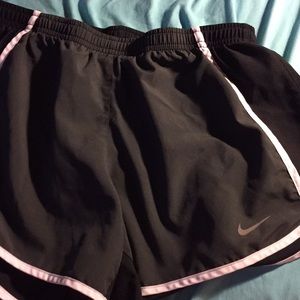 Nike gray and black running shorts